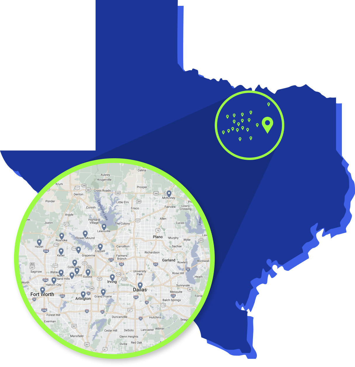 service area map of texas